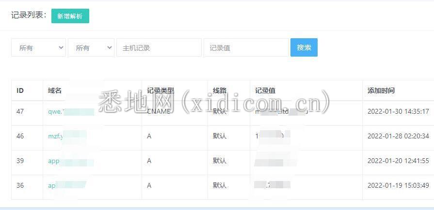 PHP开发的二级域名分发系统源码 已对接易支付